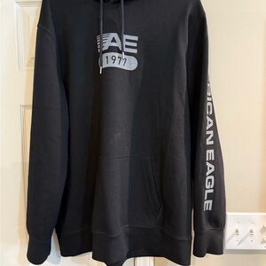 American Eagle Outfitters Black Sweatshirt with Logo Design